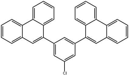 9-[3-氯-5-(菲-9-基)苯基]菲,1369431-34-4,结构式