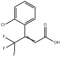 2-Butenoic acid, 3-(2-chlorophenyl)-4,4,4-trifluoro- Structure