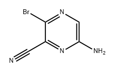 2-Pyrazinecarbonitrile, 6-amino-3-bromo- Struktur