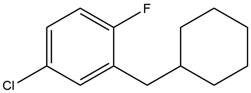 4-Chloro-2-(cyclohexylmethyl)-1-fluorobenzene 结构式