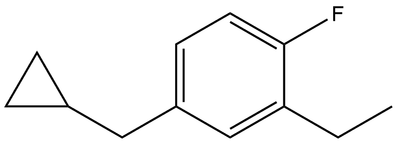 4-(cyclopropylmethyl)-2-ethyl-1-fluorobenzene Structure