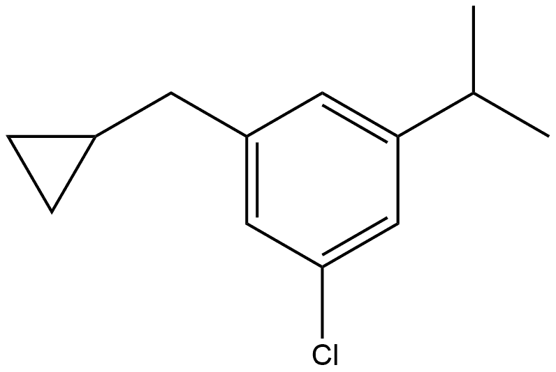 1-Chloro-3-(cyclopropylmethyl)-5-(1-methylethyl)benzene Structure