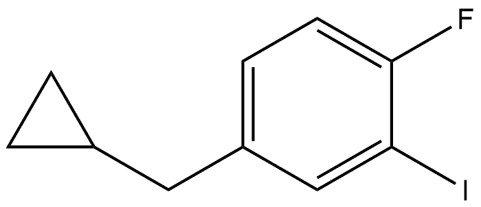 4-(cyclopropylmethyl)-1-fluoro-2-iodobenzene,1369814-32-3,结构式