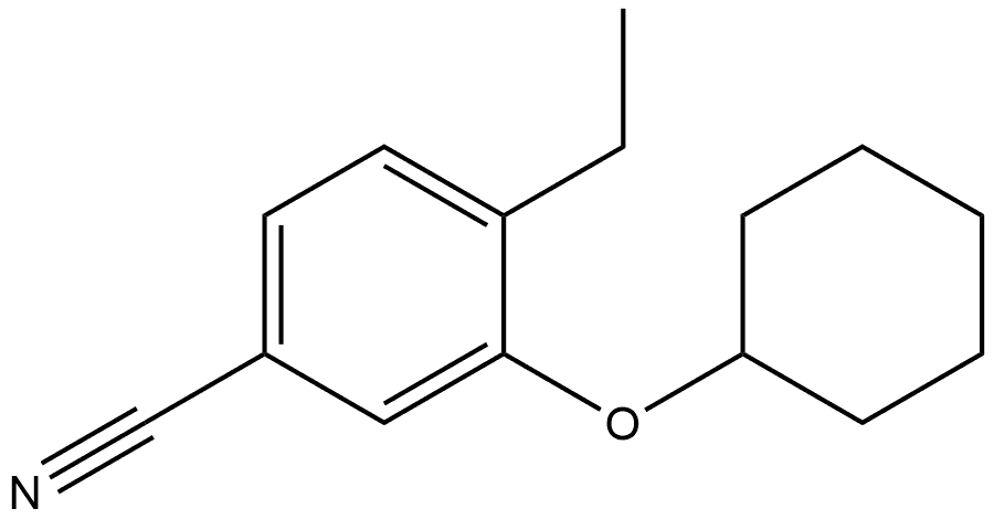 3-(Cyclohexyloxy)-4-ethylbenzonitrile 结构式