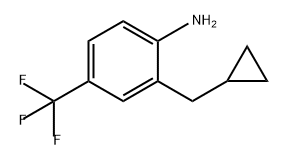 2-(环丙基甲基)-4-(三氟甲基)苯胺, 1369821-16-8, 结构式