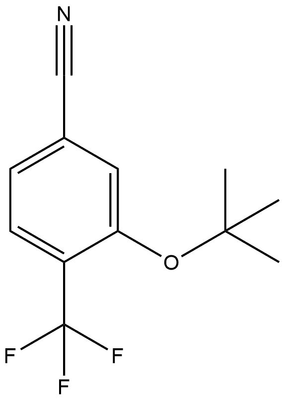 3-(1,1-Dimethylethoxy)-4-(trifluoromethyl)benzonitrile Structure