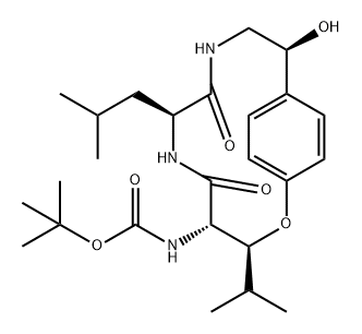 Carbamic acid, [(3S,4S,7S,11S)-11-hydroxy-3-(1-methylethyl)-7-(2-methylpropyl)-5,8-dioxo-2-oxa-6,9-diazabicyclo[10.2.2]hexadeca-12,14,15-trien-4-yl]-, 1,1-dimethylethyl ester (9CI)