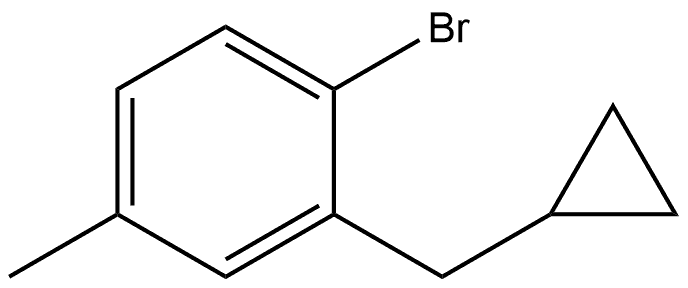 1-Bromo-2-(cyclopropylmethyl)-4-methylbenzene Structure