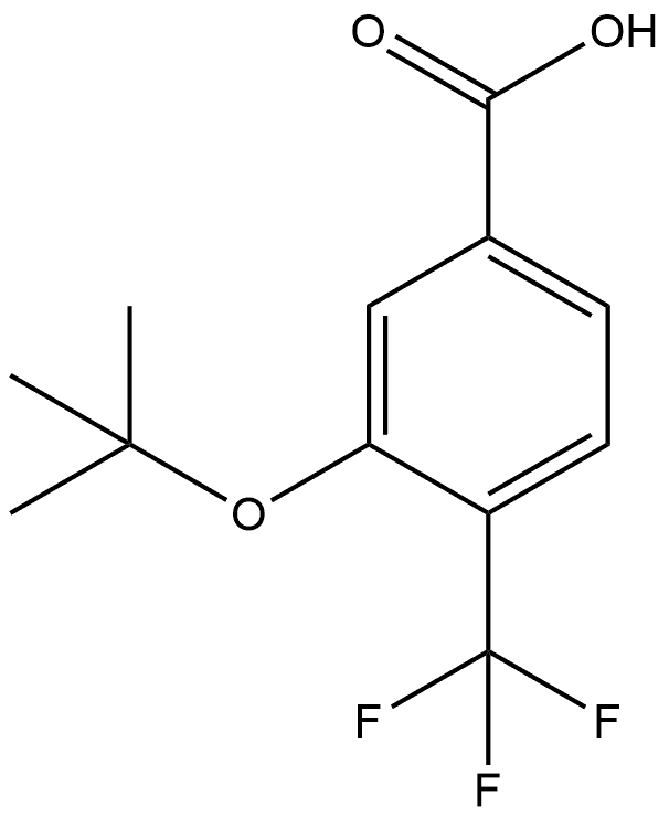 3-(1,1-Dimethylethoxy)-4-(trifluoromethyl)benzoic acid 结构式