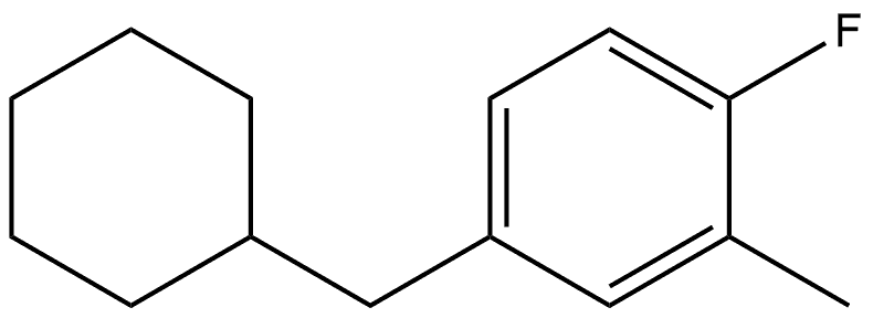 4-(Cyclohexylmethyl)-1-fluoro-2-methylbenzene 结构式