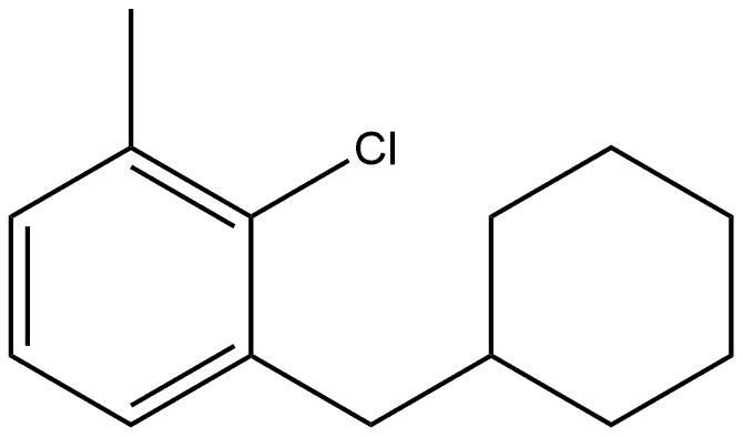 2-Chloro-1-(cyclohexylmethyl)-3-methylbenzene Structure