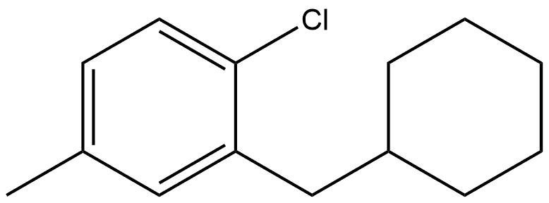 Benzene, 1-chloro-2-(cyclohexylmethyl)-4-methyl- Structure