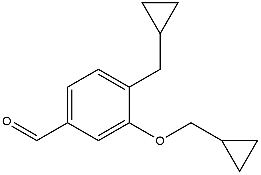 3-(Cyclopropylmethoxy)-4-(cyclopropylmethyl)benzaldehyde Structure