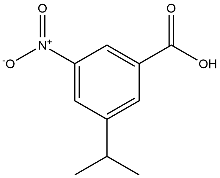 3-(1-Methylethyl)-5-nitrobenzoic acid Struktur