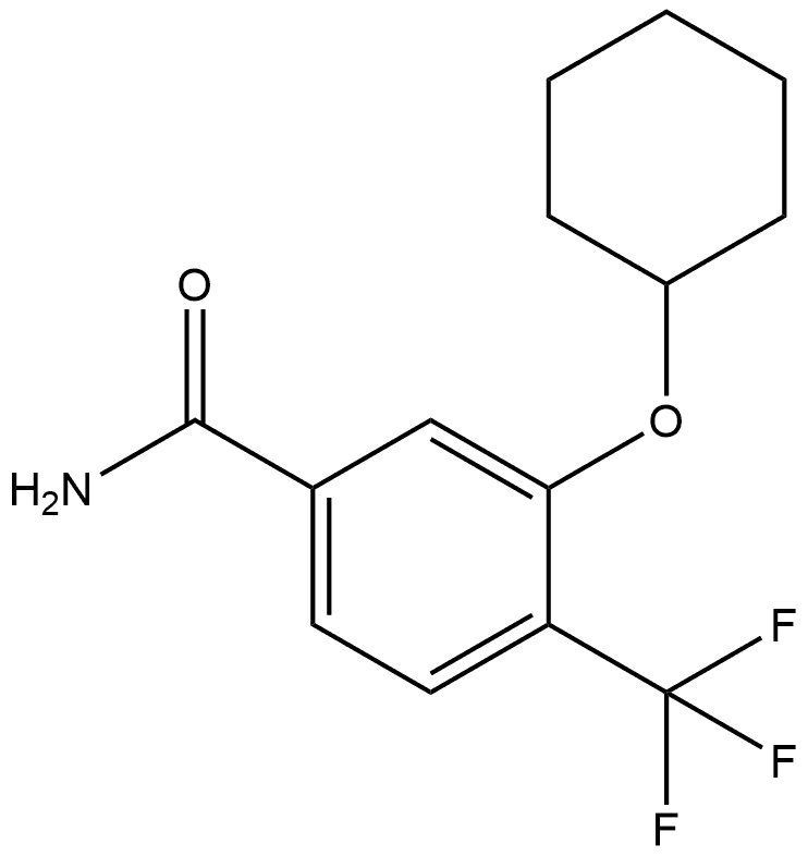 3-(Cyclohexyloxy)-4-(trifluoromethyl)benzamide Structure