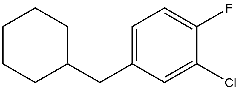 2-Chloro-4-(cyclohexylmethyl)-1-fluorobenzene Structure