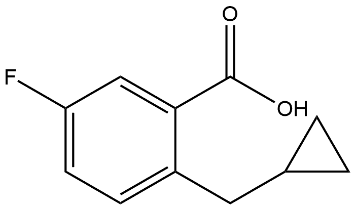 2-(cyclopropylmethyl)-5-fluorobenzoic acid,1369891-10-0,结构式