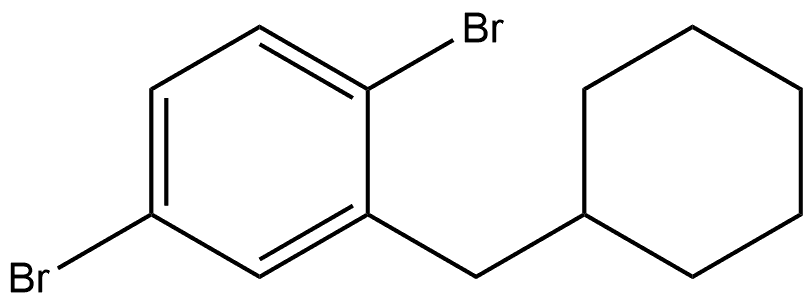 1,4-Dibromo-2-(cyclohexylmethyl)benzene Structure