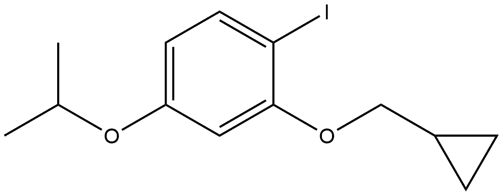 2-(cyclopropylmethoxy)-1-iodo-4-isopropoxybenzene Struktur