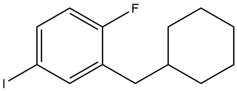 2-(Cyclohexylmethyl)-1-fluoro-4-iodobenzene 结构式