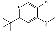 5-Bromo-N-methyl-2-(trifluoromethyl)-4-pyridinamine Struktur