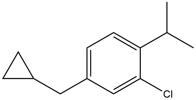 2-Chloro-4-(cyclopropylmethyl)-1-(1-methylethyl)benzene Structure