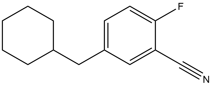 5-(Cyclohexylmethyl)-2-fluorobenzonitrile 结构式