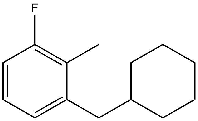 1-(Cyclohexylmethyl)-3-fluoro-2-methylbenzene Structure