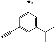 Benzonitrile, 3-amino-5-(1-methylethyl)- Structure