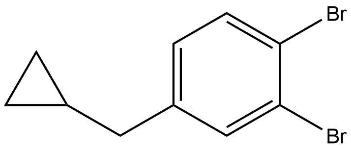 1,2-Dibromo-4-(cyclopropylmethyl)benzene Struktur