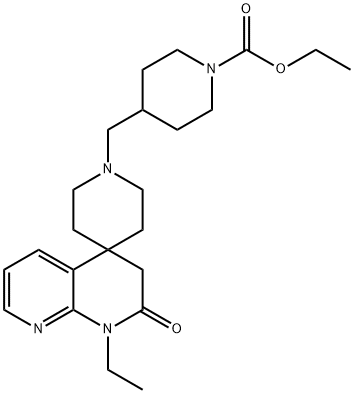 Ethyl 4-((1-ethyl-2-oxo-2,3-dihydro-1H-spiro[[1,8]naphthyridine-4,4''-piperidin]-1''-yl)methyl)piperidine-1-carboxylate|