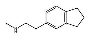 1H-Indene-5-ethanamine, 2,3-dihydro-N-methyl- 化学構造式