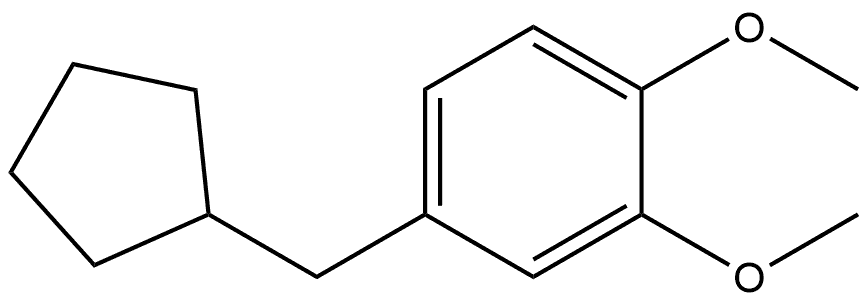 4-(Cyclopentylmethyl)-1,2-dimethoxybenzene 结构式