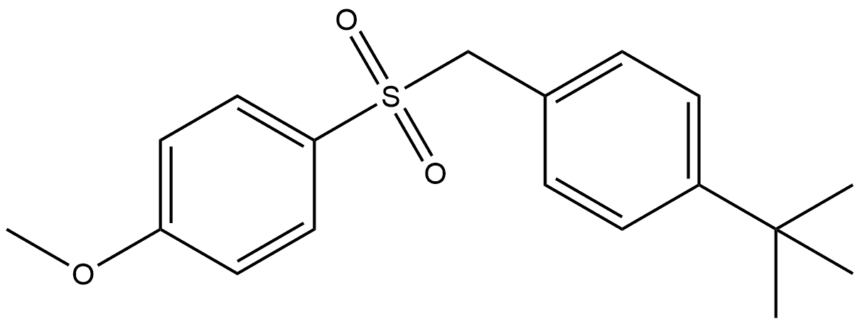 Benzene, 1-(1,1-dimethylethyl)-4-[[(4-methoxyphenyl)sulfonyl]methyl]- Structure