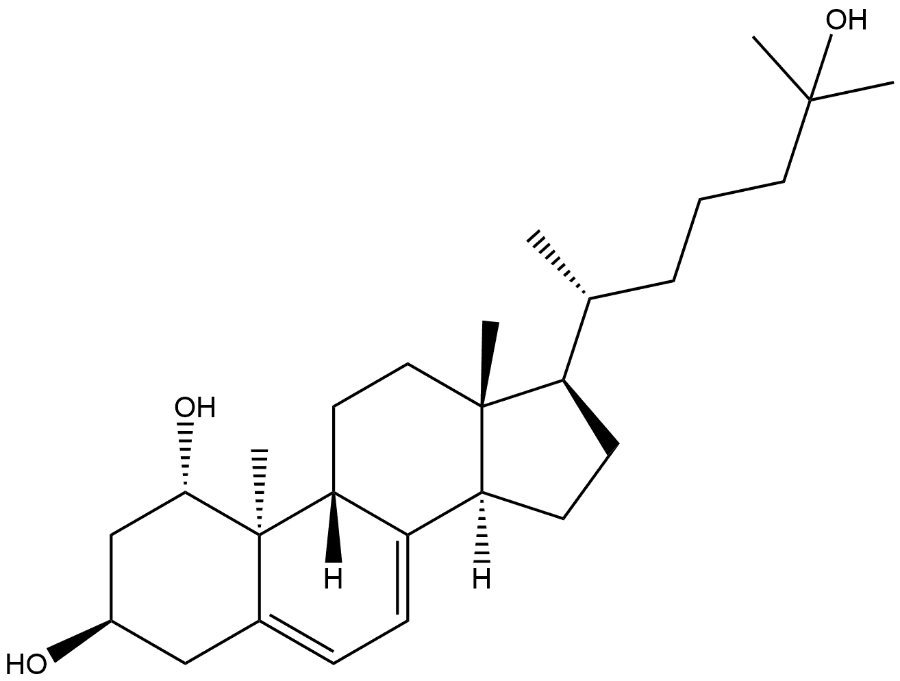 1α,25-Dihydroxyprovitamin D3 Impurity Structure