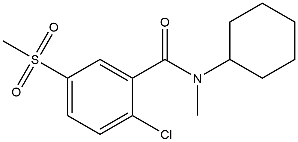 2-Chloro-N-cyclohexyl-N-methyl-5-(methylsulfonyl)benzamide,1371781-21-3,结构式