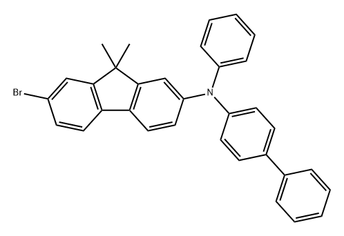 9H-Fluoren-2-amine, N-[1,1'-biphenyl]-4-yl-7-bromo-9,9-dimethyl-N-phenyl- Structure