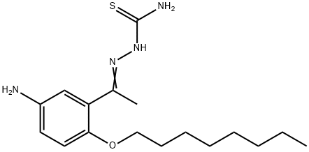 Hydrazinecarbothioamide, 2-[1-[5-amino-2-(octyloxy)phenyl]ethylidene]-,13724-21-5,结构式