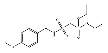 Phosphonic acid, P-[[[[(4-methoxyphenyl)methyl]amino]sulfonyl]methyl]-, diethyl ester 化学構造式