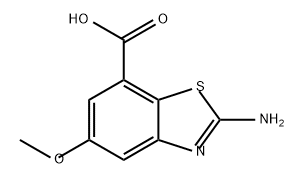 7-Benzothiazolecarboxylic acid, 2-amino-5-methoxy- Structure