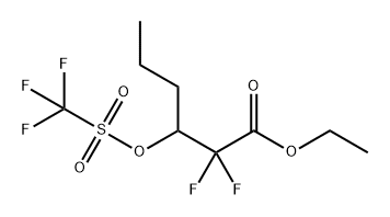 Hexanoic acid, 2,2-difluoro-3-[[(trifluoromethyl)sulfonyl]oxy]-, ethyl ester Struktur