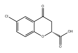 (R)-6-氯-4-氧代色满-2-羧酸 结构式