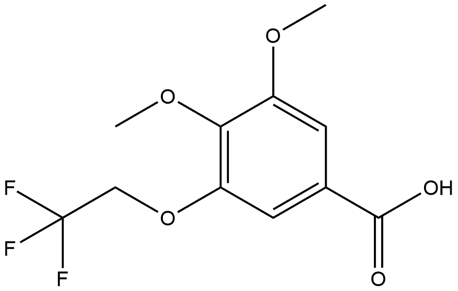 3,4-Dimethoxy-5-(2,2,2-trifluoroethoxy)benzoic acid 结构式