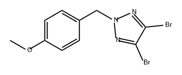 2H-1,2,3-Triazole, 4,5-dibromo-2-[(4-methoxyphenyl)methyl]- 结构式