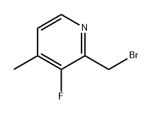 Pyridine, 2-(bromomethyl)-3-fluoro-4-methyl- Structure