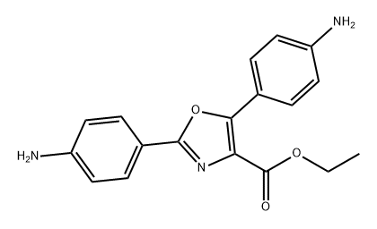 4-Oxazolecarboxylic acid, 2,5-bis(4-aminophenyl)-, ethyl ester Structure