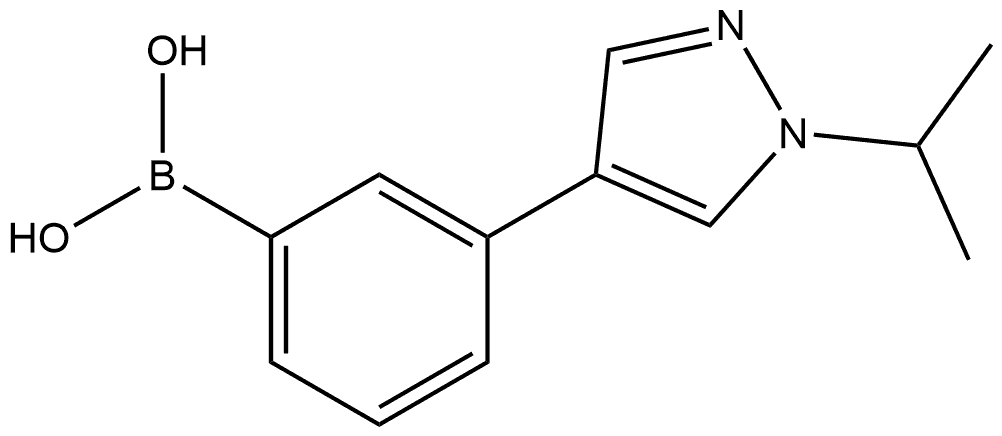 3-(1-异丙基-4-吡唑基)苯硼酸 结构式