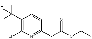 2-Pyridineacetic acid, 6-chloro-5-(trifluoromethyl)-, ethyl ester Structure