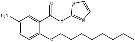 Benzamide, 5-amino-2-(octyloxy)-N-2-thiazolyl- Struktur
