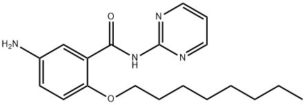 Benzamide, 5-amino-2-(octyloxy)-N-2-pyrimidinyl- 化学構造式